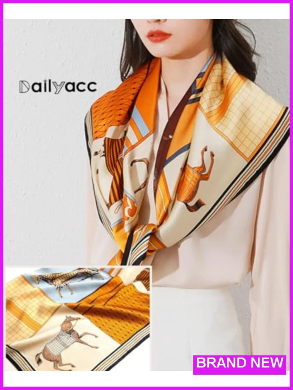 Lightweight Satin Hair Scarf Fashion Head Wrap for Women